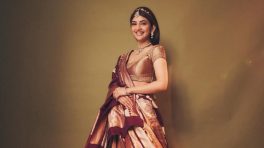 Sreeleela brings back classic charm in a rich half saree look