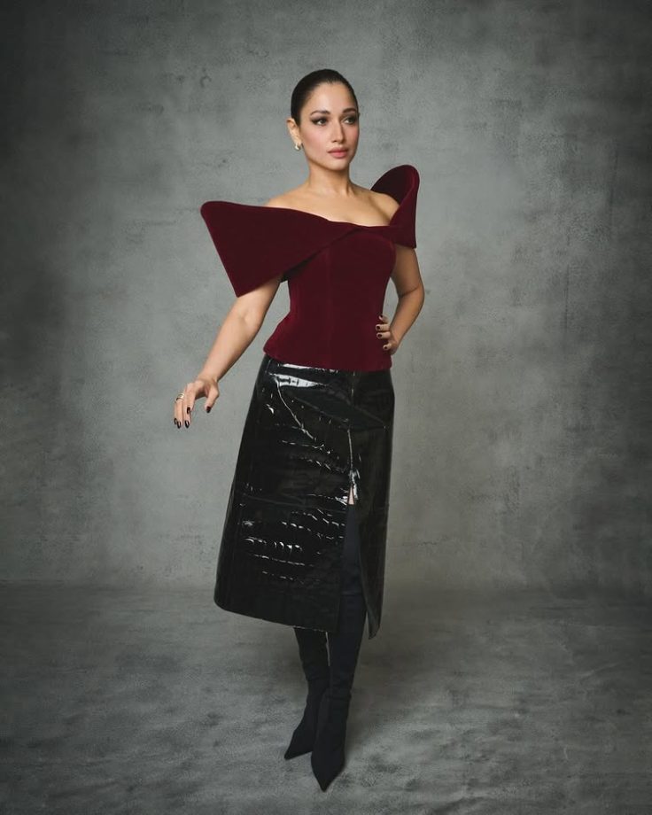 Tamannaah Bhatia owns red carpet glam in a sculpted ruby corset look at The Devil Wears Prada 2 screening 995784