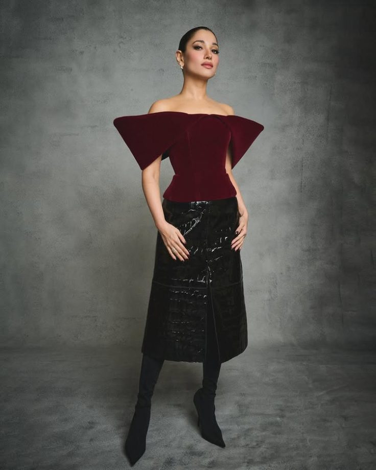 Tamannaah Bhatia owns red carpet glam in a sculpted ruby corset look at The Devil Wears Prada 2 screening 995785
