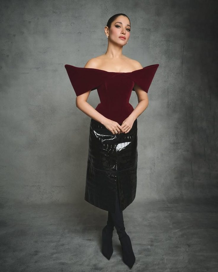 Tamannaah Bhatia owns red carpet glam in a sculpted ruby corset look at The Devil Wears Prada 2 screening 995789