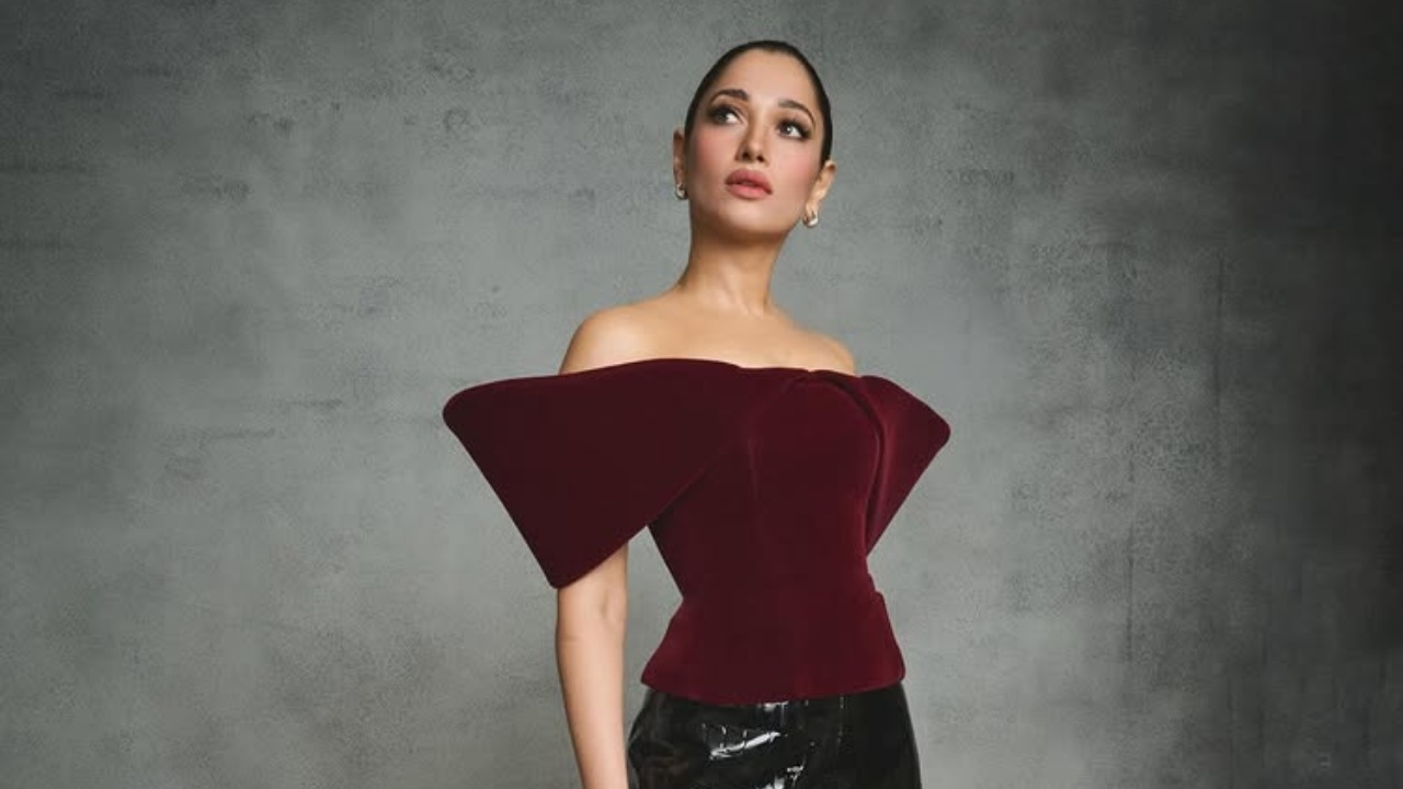 Tamannaah Bhatia owns red carpet glam in a sculpted ruby corset look at The Devil Wears Prada 2 screening 995783