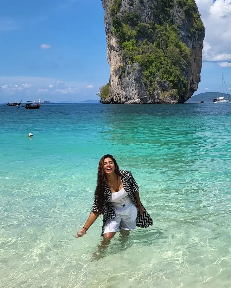 Vishnu Priya Owns Beach Fashion with Crochet Bikinis and Floral Mini Dresses 994372