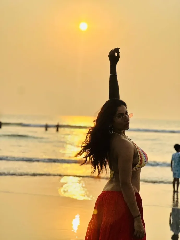 Vishnu Priya Owns Beach Fashion with Crochet Bikinis and Floral Mini Dresses 994376