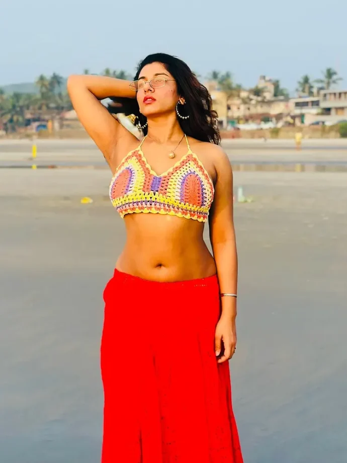 Vishnu Priya Owns Beach Fashion with Crochet Bikinis and Floral Mini Dresses 994378