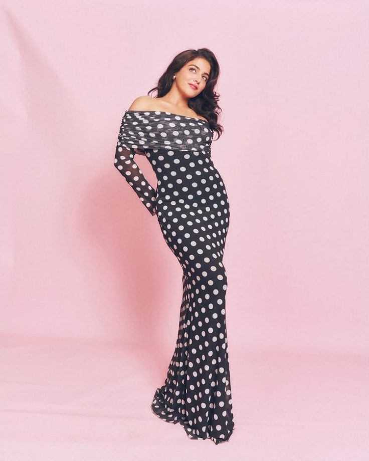 Wamiqa Gabbi nails retro style in a sleek polka dot gown 994729