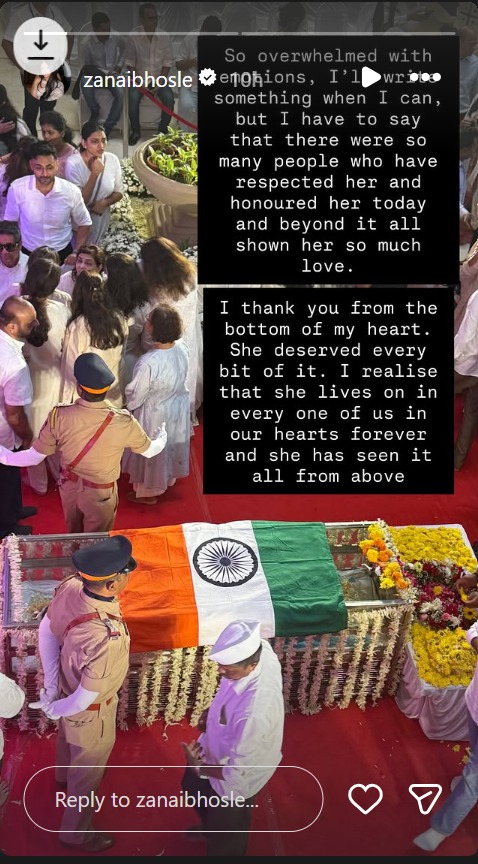 Zanai Bhosle Writes An Emotional Note For 'Love Of Life' Asha Bhosle After Her Demise: 