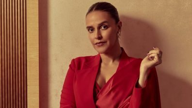 Neha Dhupia Drops Corousel Pictures in a Bold Red Look