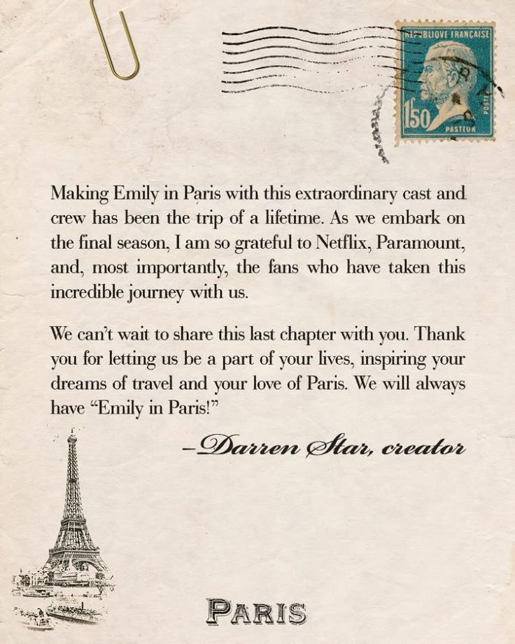 Emily in Paris is officially preparing for its final chapter, and fans are already emotional about saying goodbye to one of Netflix’s most talked-about shows. 998195