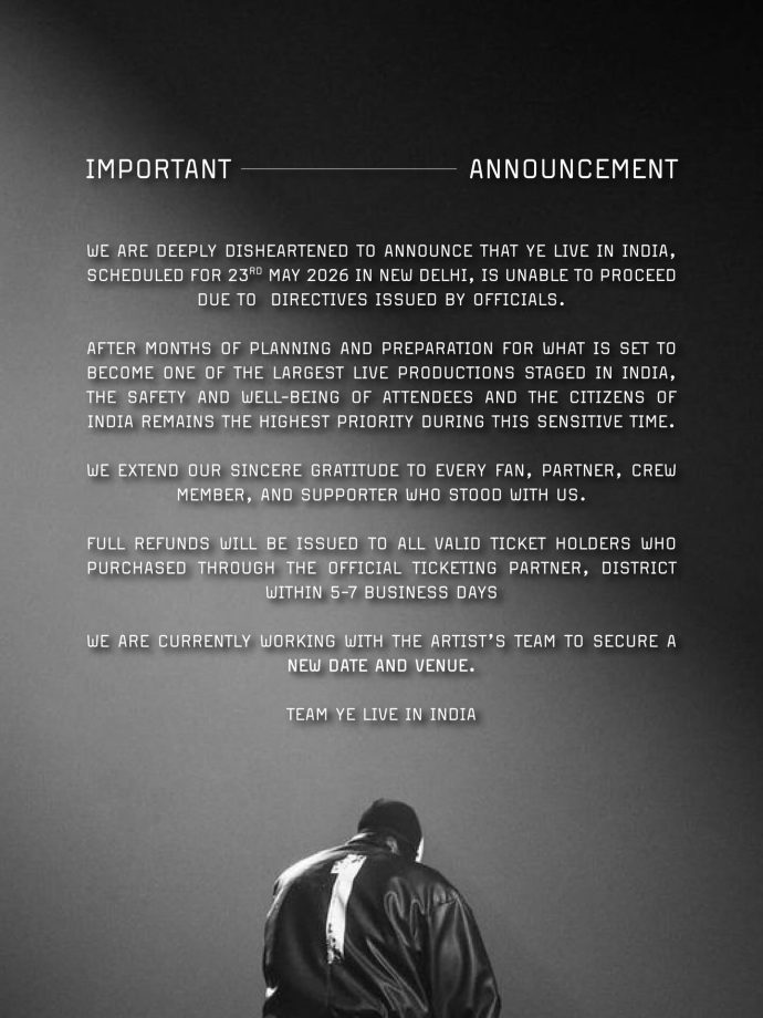 Kanye West New Delhi Concert Cancelled Before Debut Show 997398