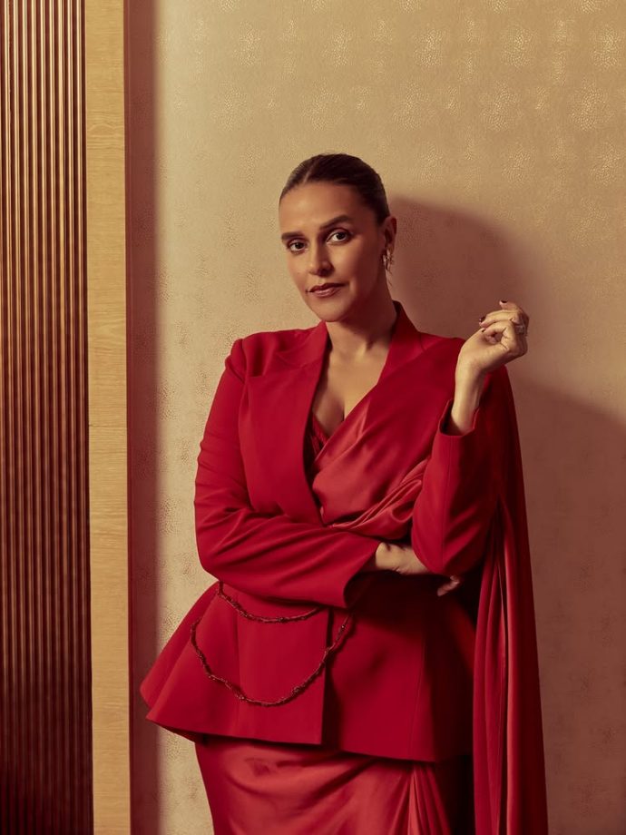 Neha Dhupia Drops Corousel Pictures in a Bold Red Look 996039