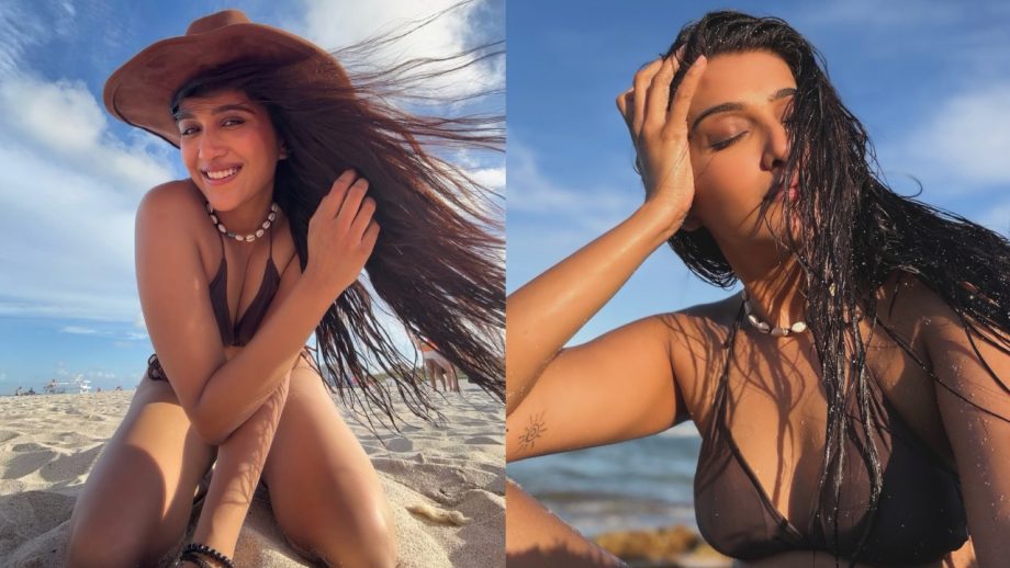 Nimrit Kaur Ahluwalia Drops Brown Bikini Looks From Her Beach Vacation 998013