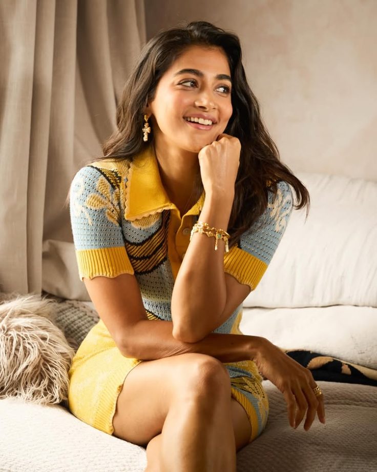 Pooja Hegde keeps it easy in a sunlit knit dress that feels like summer done right 997558