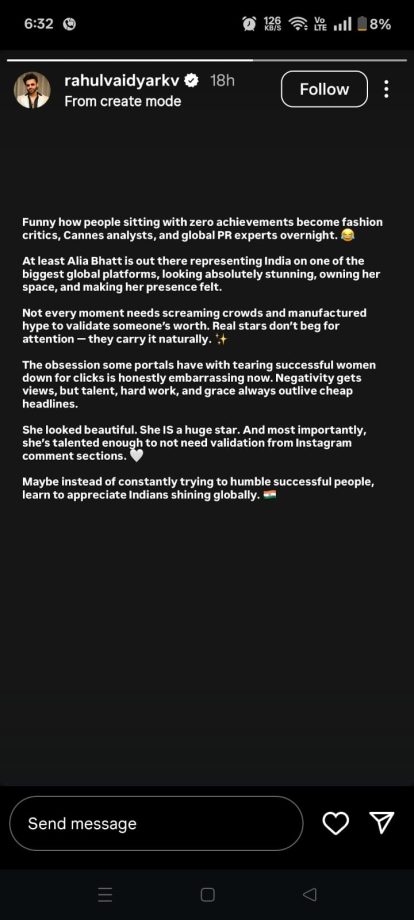 Rahul Vaidya Takes A Dig At Trolls Targetting Alia Bhatt Says, 'She Needs No Validation From Instagram Comments' 997250