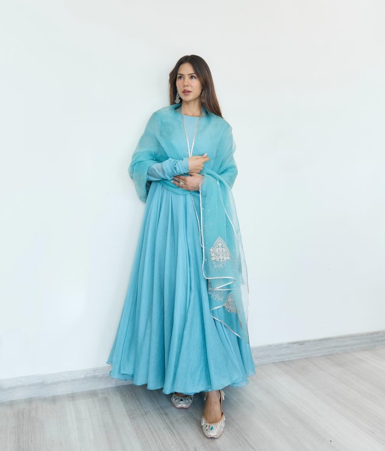 Sonam Bajwa Glows in a Soft Blue Ethnic Look 996750