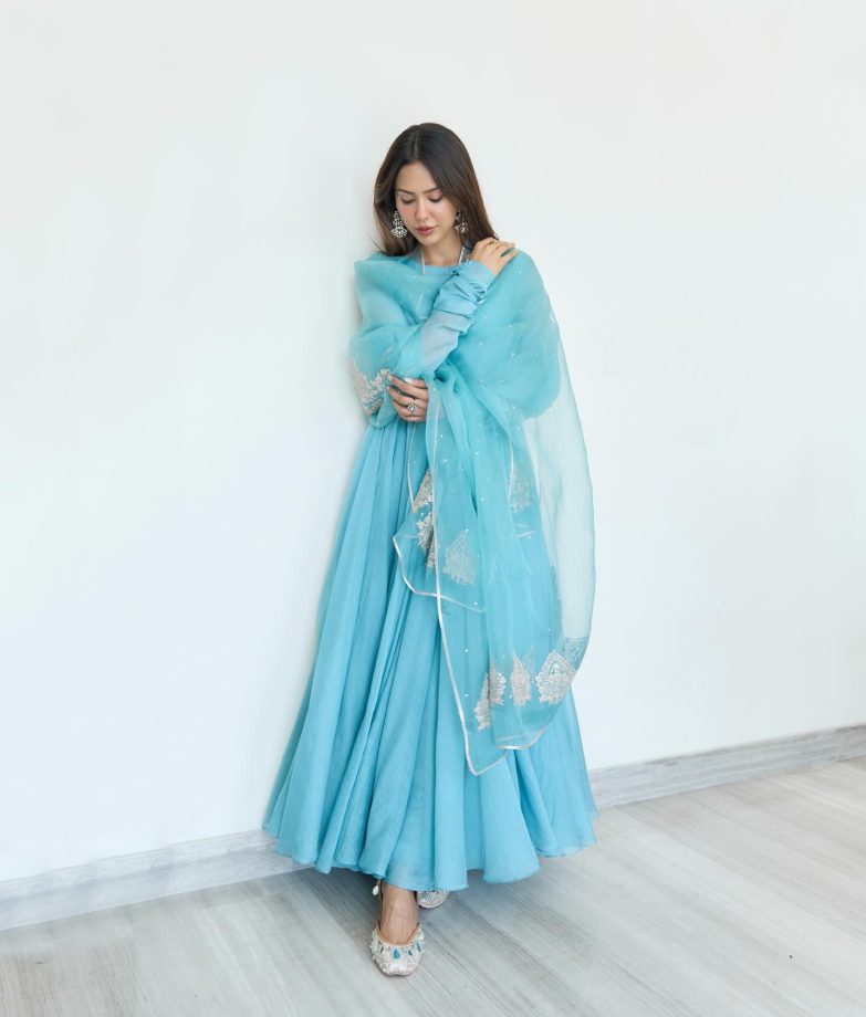 Sonam Bajwa Glows in a Soft Blue Ethnic Look 996752