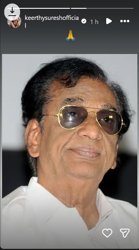 Tamil Producer K. Rajan Dies At 85, Keerthy Suresh Pays Tribute 997710