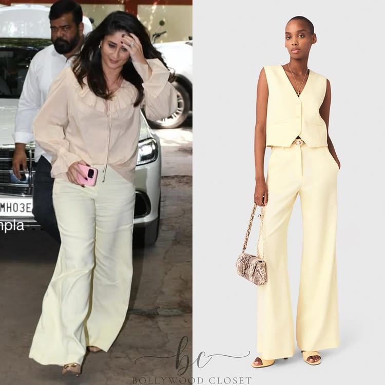 Up Your Summer Fashion Game Like Kareena Kapoor In Beige Top & Trousers 997976