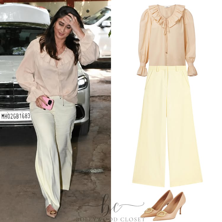 Up Your Summer Fashion Game Like Kareena Kapoor In Beige Top & Trousers 997978