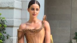 Ananya Panday Elevates Couture Glam in a Sculpted Bronze Gown