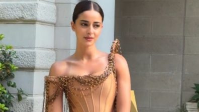 Ananya Panday Elevates Couture Glam in a Sculpted Bronze Gown