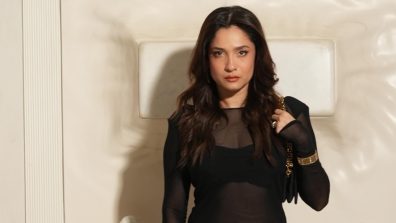 Ankita Lokhande Experiments with Sheer Fashion in an All-Black Look