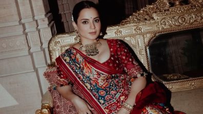 Kangana Ranaut in Patan Patola Saree at Bharat Bhagya Vidhata Premiere in Jodhpur