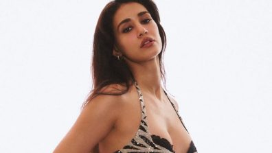 Disha Patani Turns Up the Glamour in a Zebra Print Corset Top and Black Mini Skirt