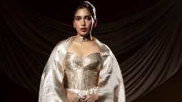 Bhumi Pednekar Commands Regal Glam in a Sculpted Gold Ensemble