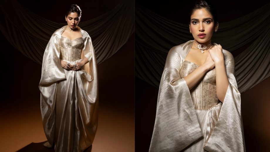 Bhumi Pednekar Commands Regal Glam in a Sculpted Gold Ensemble 1000741