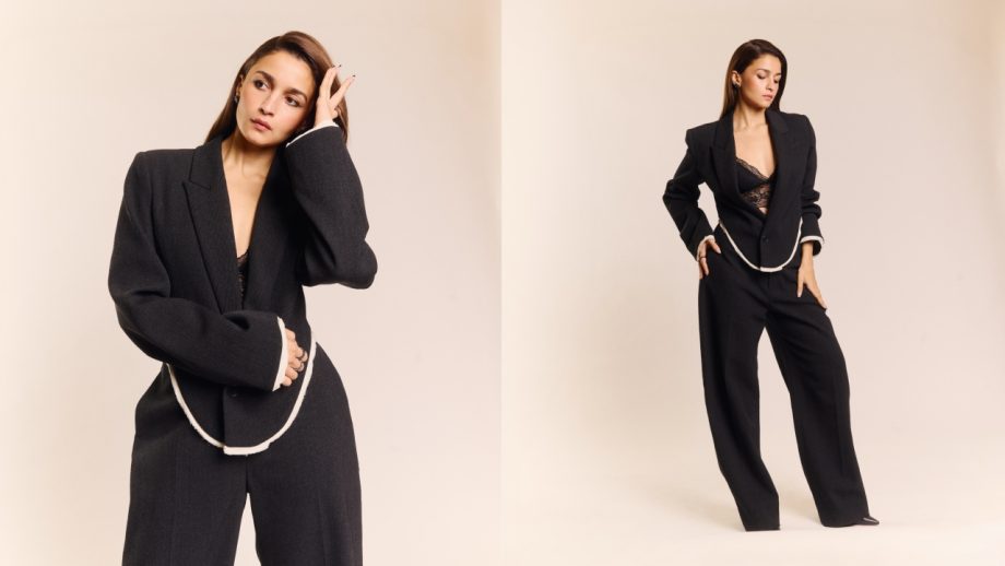 From Alia Bhatt’s Closet: 5 Ways to Make a Blazer Look Hotter With Bralettes and Lace Tops 1000930