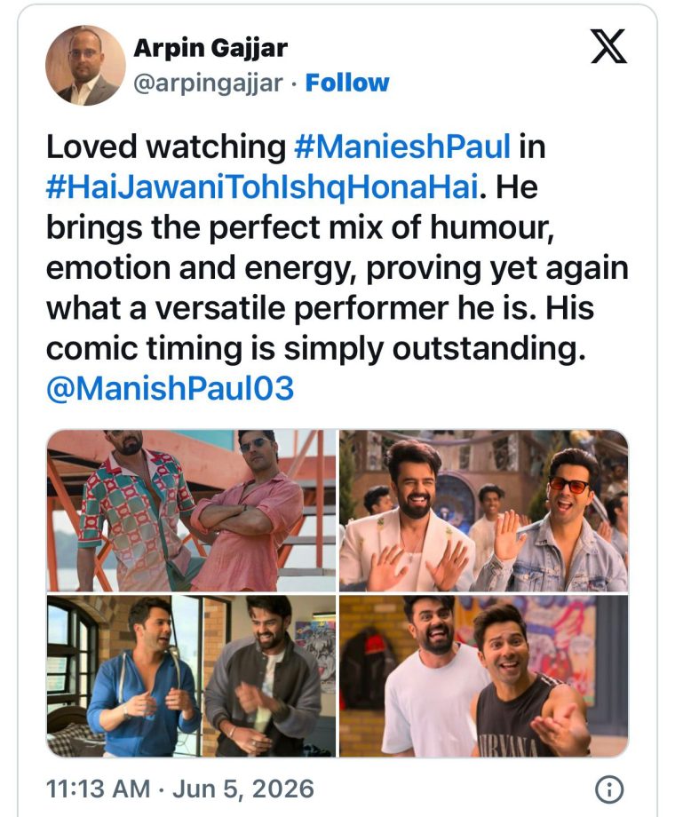 Hai Jawani Toh Ishq Hona Hai X Reviews: Varun Dhawan brings back the madness of classic bollywood entertainers; netizens call it “Stress-Buster” & “Paisa Vasool” 999573