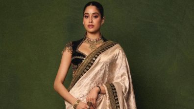 Janhvi Kapoor Stuns in a Regal Saree Look, Fans Can’t Take Their Eyes Off Her