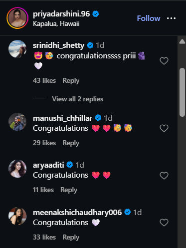 Miss India World 2016 Priyadarshini Chatterjee Engaged To Beau Craig Carlsen: Srinidhi Shetty-Manushi Chhilar React 1000975