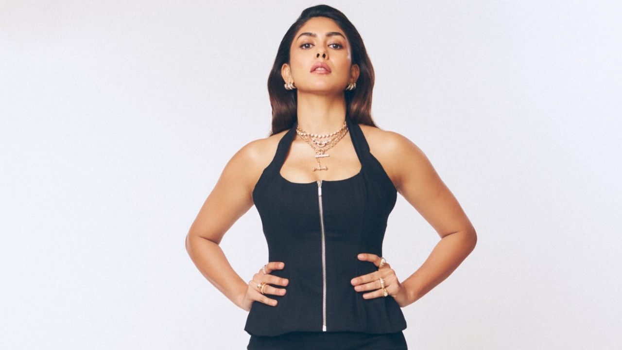 Mrunal Thakur Keeps It Sharp and Sleek in Black Dress, Masters Modern Minimal Glam 999383