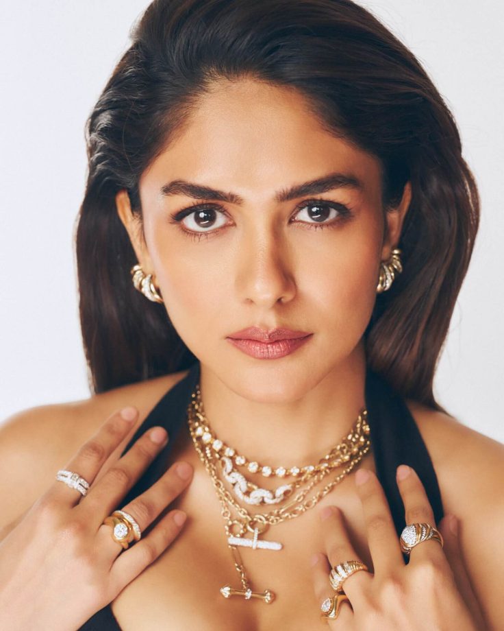 Mrunal Thakur Keeps It Sharp and Sleek in Black Dress, Masters Modern Minimal Glam 999372