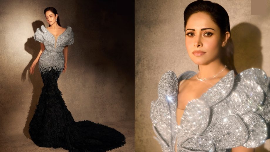 Nushrratt Bharuccha Turns Heads in a Dramatic Black and Silver Gown 1000811