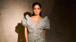 Nushrratt Bharuccha Turns Heads in a Dramatic Black and Silver Gown