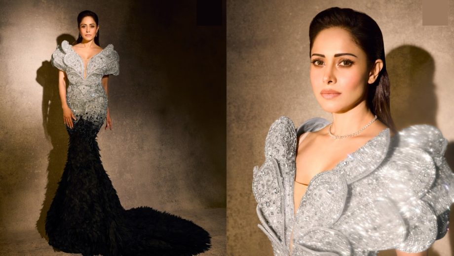 Nushrratt Bharuccha Turns Heads in a Dramatic Black and Silver Gown 1000809