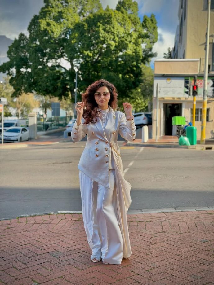 Rubina Dilaik Redefines Power Dressing in a Statement Ivory Ensemble 1000075