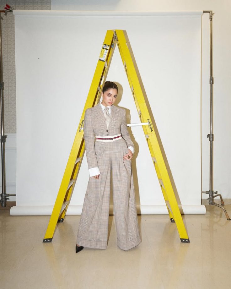 Sharvari Wagh Redefines Power Dressing in a Plaid Pantsuit with a Modern Tailored Twist 1
