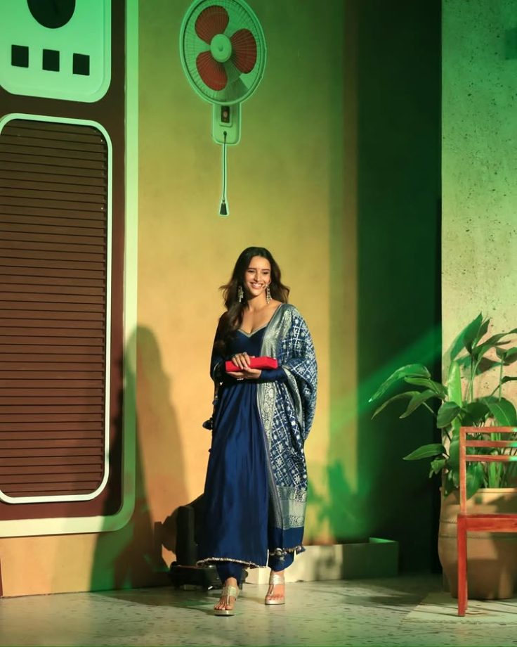 Tripti Dimri Turns Heads in a Royal Blue Anarkali Suit 1000056