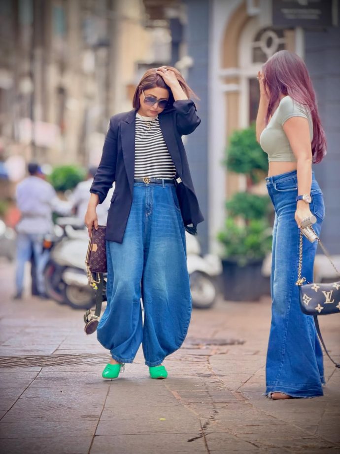 TV Divas Show How Crop Tops and Denim Never Go Out of Style: Anushka Sen, Reem Shaikh, and Rubina Dilaik Serve Casual Fashion Goals 1
