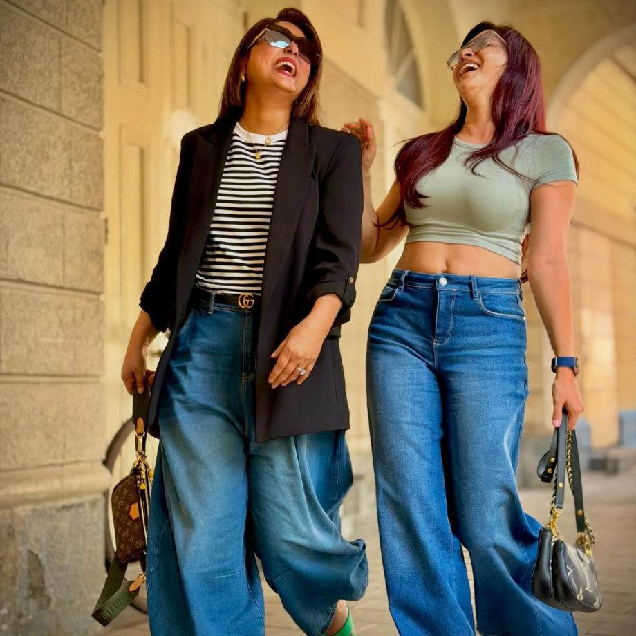 TV Divas Show How Crop Tops and Denim Never Go Out of Style: Anushka Sen, Reem Shaikh, and Rubina Dilaik Serve Casual Fashion Goals 1