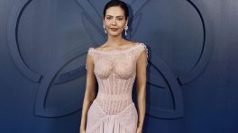 Esha Gupta in a Blush Pink Couture Gown During Paris Appearance