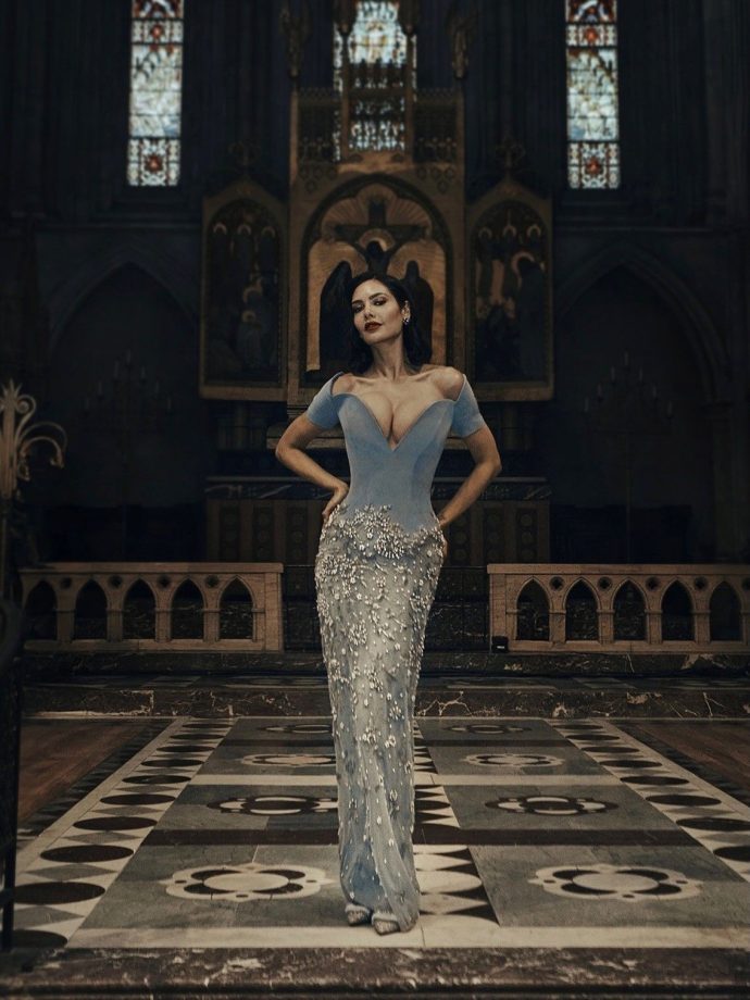 Esha Gupta's Sculpted Fashion Moment in a Pastel Blue Gown Flaunts Her Enviable Curves 1