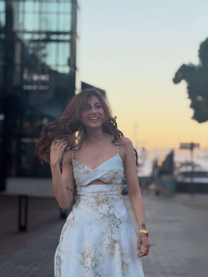 Farrhana Bhatt in a Dreamy Blue Floral Dress That Feels Straight Out of a Fairytale 1