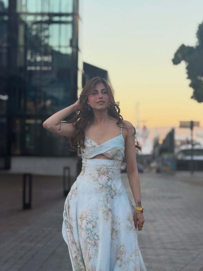 Farrhana Bhatt in a Dreamy Blue Floral Dress That Feels Straight Out of a Fairytale 1