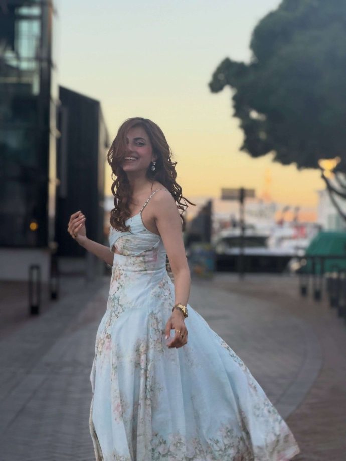 Farrhana Bhatt in a Dreamy Blue Floral Dress That Feels Straight Out of a Fairytale 1