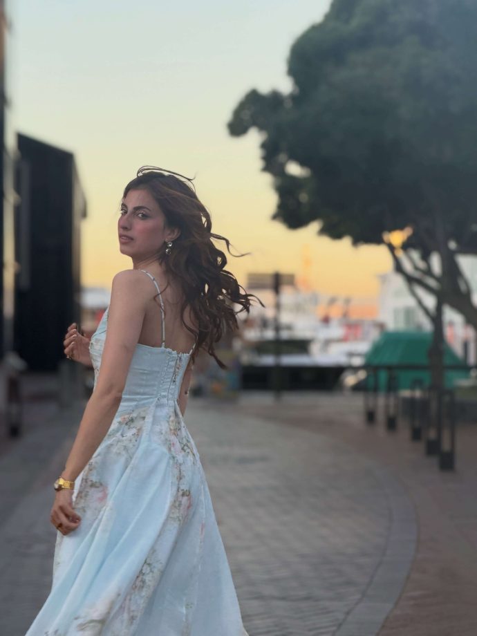 Farrhana Bhatt in a Dreamy Blue Floral Dress That Feels Straight Out of a Fairytale 1