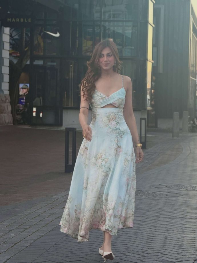 Farrhana Bhatt in a Dreamy Blue Floral Dress That Feels Straight Out of a Fairytale 1